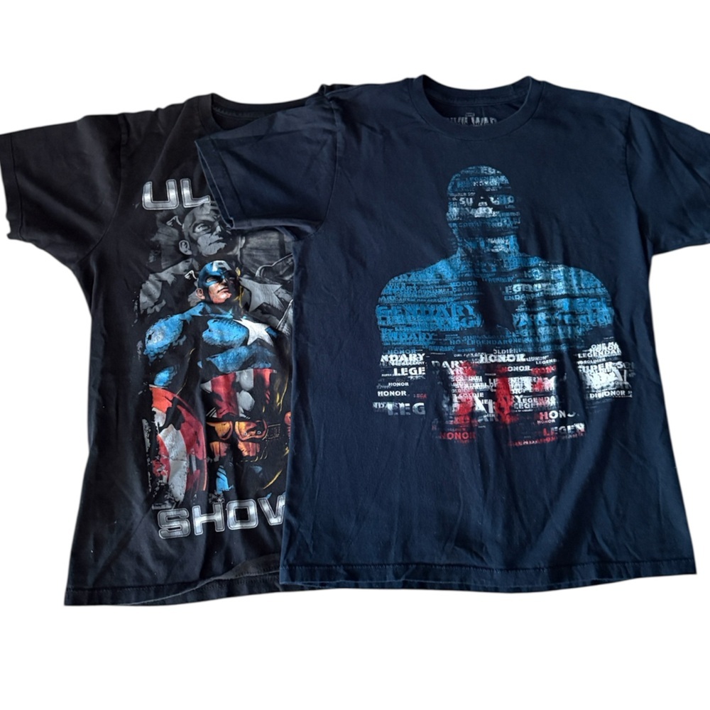 Marvel Graphic T Shirts Set Captain America Size Small